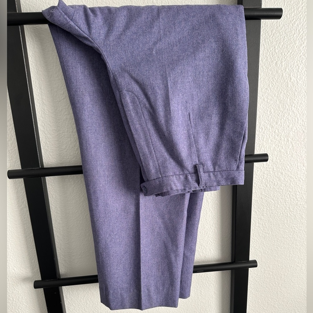 Wool slacks in perfect condition. Lined and great light blue/lavender color.